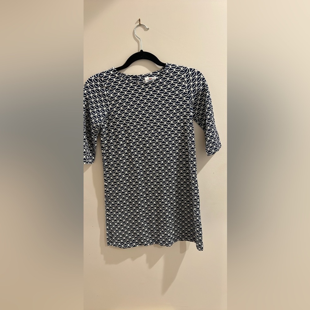 Vineyard Vines Navy and White Geometric Dress